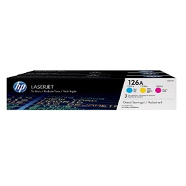 HP CF341A (126A) 1.000 Sayfa Cam Göbeği(Mavi)/Macenta(Kırmızı)/Sarı 3 lü Paket Toner