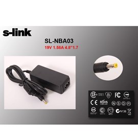 S-link SL-NBA03 30W 19V 1.58A 4.8-1.7 Hp Notebook Standart Adaptör