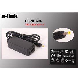 S-link SL-NBA04 30W 19V 1.58A 4.0*1.7 Hp Notebook Standart Adaptör