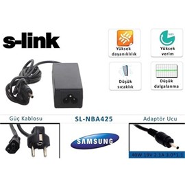 S-Link SL-NBA425 40W 19V 2.1A 3.0-1.1 Samsung Notebook Adaptörü
