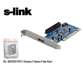 S-LINK SL-1ES1S1 1 ESATA + 1 SATA + 1 IDE PCI KART