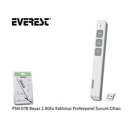 Everest PSN-07B Beyaz 2.4Ghz Kablosuz Profesyonel Sunum Cihazı