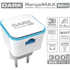 Dark Rangemax DK-NT-WRT360 1 PORT 300Mbps 2.4Ghz 2x3dBI Ppiz Tipi Mini Repeater