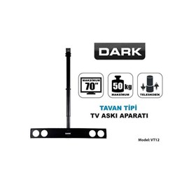 Dark DK-AC-VT12 37"- 70" Tavan TipiTV Askı Aparatı