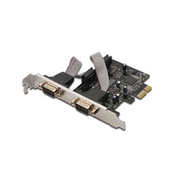 Digitus DS-30000-1 2 Port Seri PCI Express Kartı, 2 x Seri (DB9 erkek),MCS9901 chipset'li, Low Profile braket'li