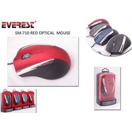 Everest SM-710 USB 800 DPI Kırmızı Mouse