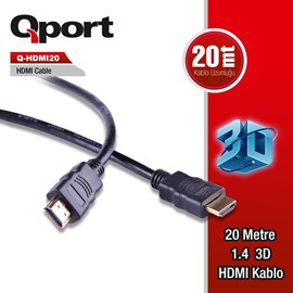 QPORT Q-HDMI20 20MT Altın Uçlu HDMI Kablo