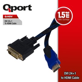 QPORT Q-HDV DVI 24+1 TO HDMI Çevirici