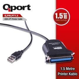 QPORT Q-PRLPT1.5 USB TO LPT PARALEL PORT 1.5MT ÇEVİRİCİ KABLO