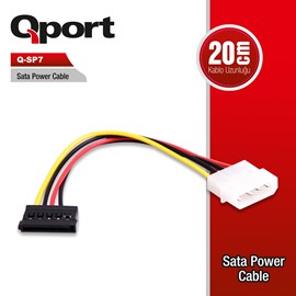 QPORT Q-SP7 SATA Power Güç Kablosu
