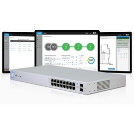 UBIQUITI US-16 16 Port Unifi Managed PoE+ Gigabit Switch with SFP (US-16-150W) Yönetilebilir Switch