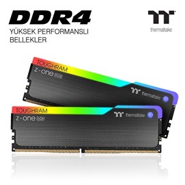 THERMALTAKE TOUGHRAM Z-ONE 16GB (2x8GB) 3200MHz DDR4 CL16 RGB Siyah PC Ram (BT-R019D408GX2-3200C16A)