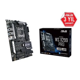 ASUS WS X299 PRO INTEL X299 LGA 2066 DDR4 4200 M2 USB3.1 AURA RGB 2LAN CEB ANAKART