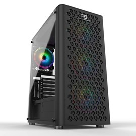 POWER BOOST VK-M202B USB 3.0 ATX Mesh RGB fan Siyah Bilgisayar Kasası