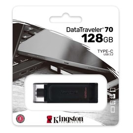 Kingston DT70/128GB DataTraveler 70 128GB  Type-C Flash Bellek