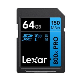 Lexar LSD0800P064G-BNNNG High-Performance 800xPRO 64GB SDXC Hafıza Kartı