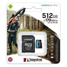 Kingston Canvas Go Plus 512GB mSDXC 170/90MB/s SDCG3/512GB Hafıza Kartı