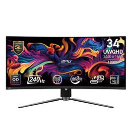 MSI MPG 341CQPX QD-OLED 34" 0.03MS 240Hz UWQHD Curved Gaming Monitör