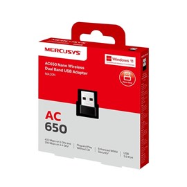 Mercusys MA20N AC650 Nano Wireless Dual Band USB Adaptör