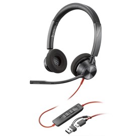 Poly Blackwire 3320 8X219AA USB-C+USB-C/A Adaptörlü Mikrofonlu Kulaklık