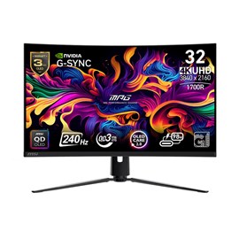 MSI MPG 321CURX QD-OLED 31.5" 0.03MS 240Hz UHD Curved Gaming Monitör
