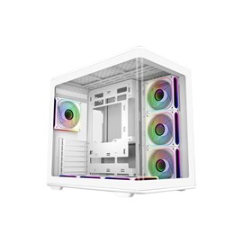 Cooler Master Elite 600 Beyaz ARGB 7x12cm Fanlı Tempered Glass (E600-WGNN-S02) Mid Tower Kasa