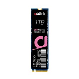 ADDLINK S83 1TB M.2 2280 PCIe Gen4x4 NVMe 3400/2400MB/s AD1TBS83M2P SSD Disk