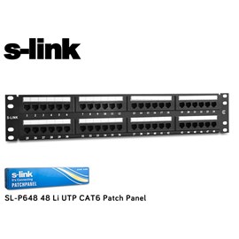 S-Link 48 Port SL-P648 Utp Cat-6 Patch Panel