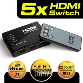 Dark DK-HD-SW4X1 5 Port HDMI Çoklayıcı Switch Uzaktan Kumandalı