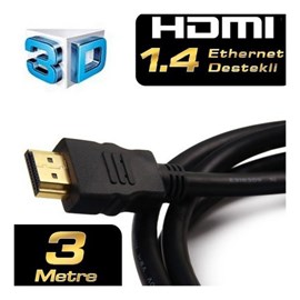 Dark DK-HD-CV14L300A90 Hdmi to Hdmi 3 Mt 3D Altın Uç Görüntü Kablosu