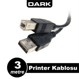 Dark USB2PRNL300 Usb2.0 3 Mt Yazıcı Kablosu 