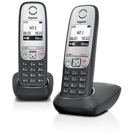 Gigaset A415-DUO Işıklı Ekran Çift Ahizeli Caller ID 150 Rehber Hafızalı Siyah Dect Telefon