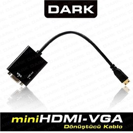 DARK DK-HD-AHDMINIXVGA Mini Hdmi To Vga Aktif Dönüştürücü Adaptör