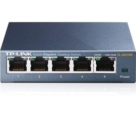 TP-Link TL-SG105 5 Port 10/100/1000 Gigabit Yönetilemez Switch (Siyah Çelik Kasalı)