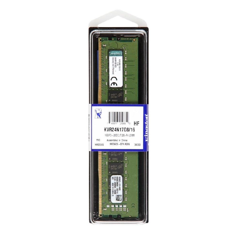 KINGSTON KVR24N17D8/16 16Gb Ddr4 2400 MHz CL17 Tek Modül Pc Ram