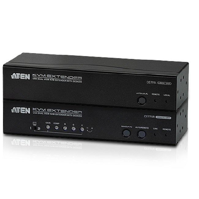 ATEN CE775-AT-G USB VGA D VIEW CAT 5 KVM EXTENDER W/DKW Resim-2