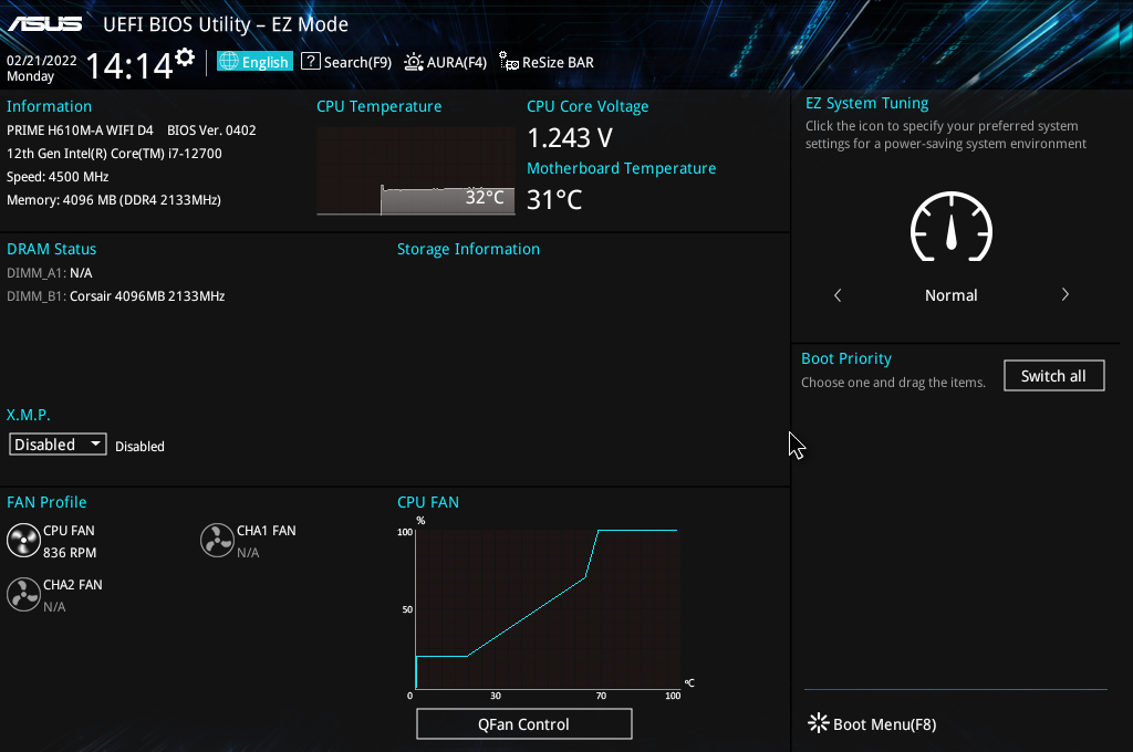 PRIME H610M-A WIFI D4