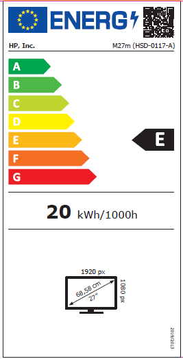 Enerji verimliliği sınıfı etiketi görüntüsü