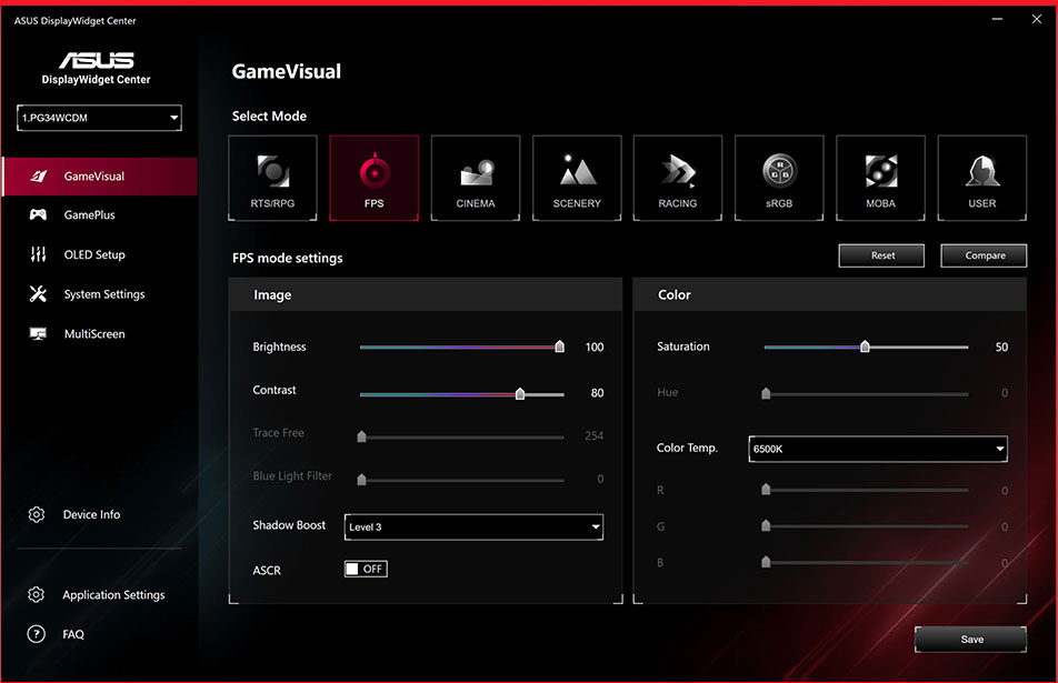 ROG Swift OLED PG34WCDM