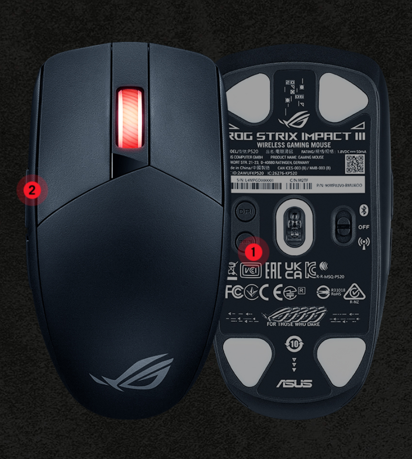 ROG Strix Impact III Wireless White Edition